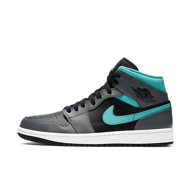 Jordan 1 Mid Grey Aqua