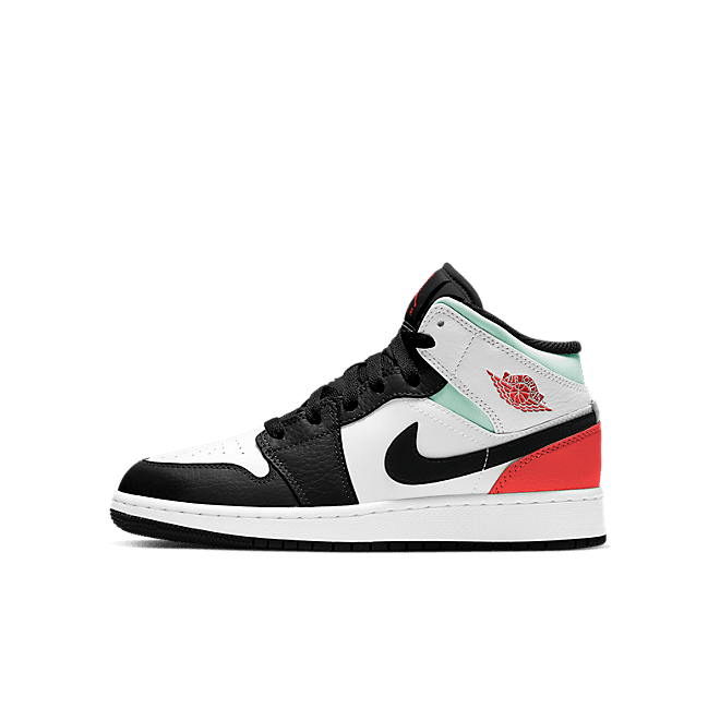 Jordan 1 Mid SE White Black Red Spruce (GS)