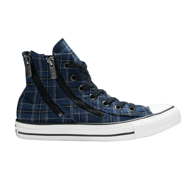 Converse Chuck Taylor All-Star Double Zip Hi Blue Plaid (W)