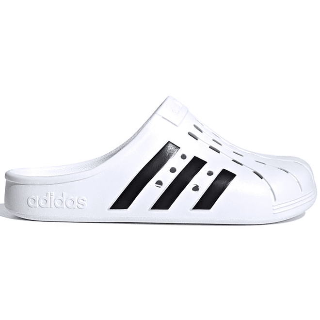 adidas Adilette Clog White Black