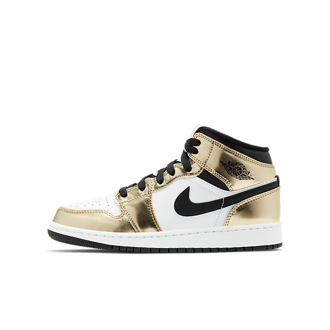 Jordan 1 Mid Metallic Gold Black White (GS)