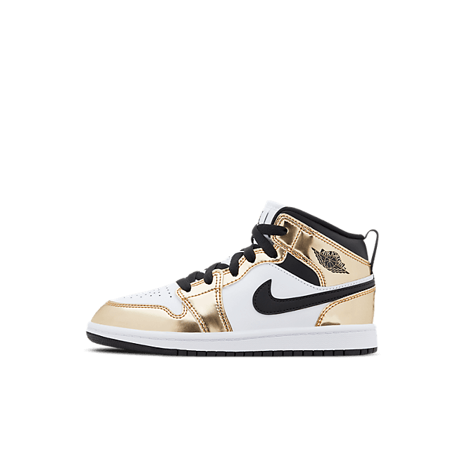 Jordan 1 Mid Metallic Gold Black White (PS)