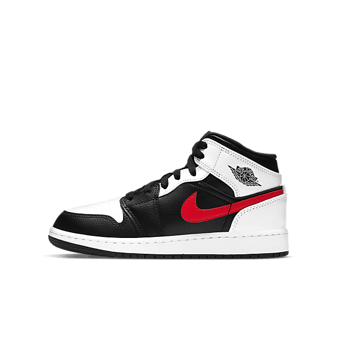 Jordan 1 Mid White Black Chile Red (GS)