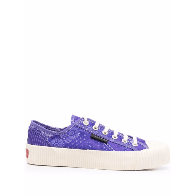 Superga bandana-print lace-up shoes