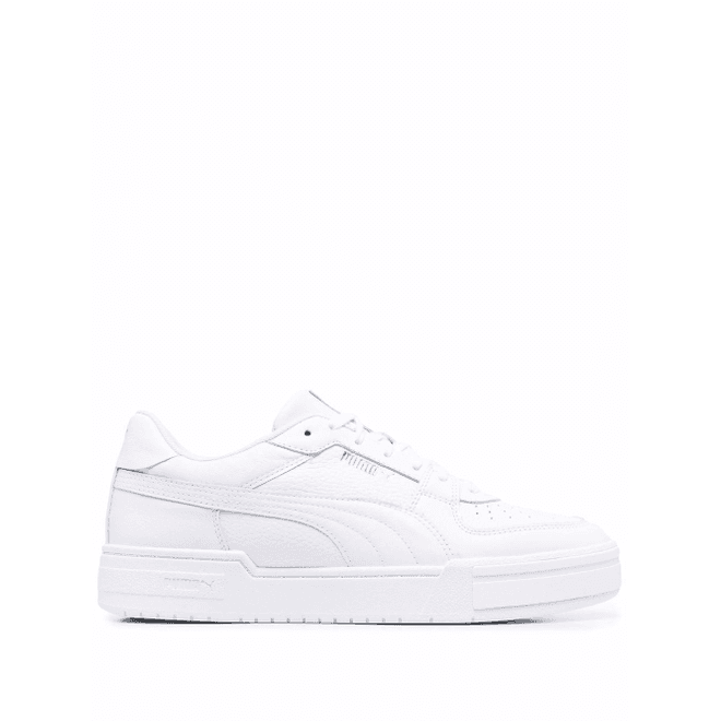 PUMA logo-print low-top leather