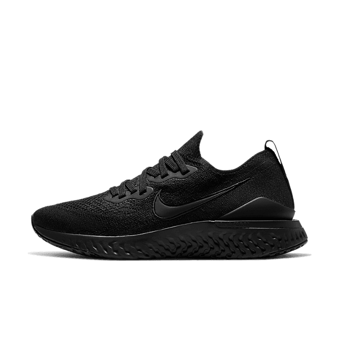 Womens Nike Epic React Flyknit 2 Black Black/Black/White WMNS