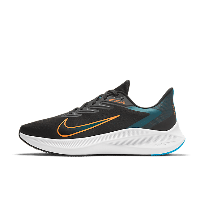 Nike ZOOM WINFLO 7 BLACK ATOMIC ORANGE-DARK TEAL GREEN