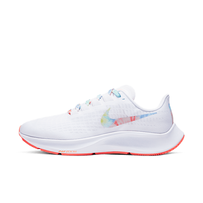 Womens Nike Air Zoom Pegasus 37 'Tie-Dye' White/Bright Mango/Multi-Color WMNS