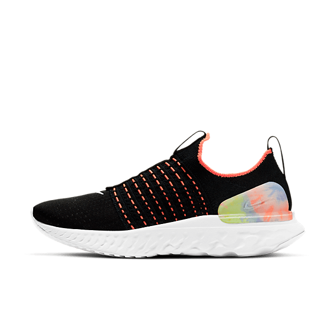 Nike React Phantom Run Flyknit Premium Black Bright Mango (W)