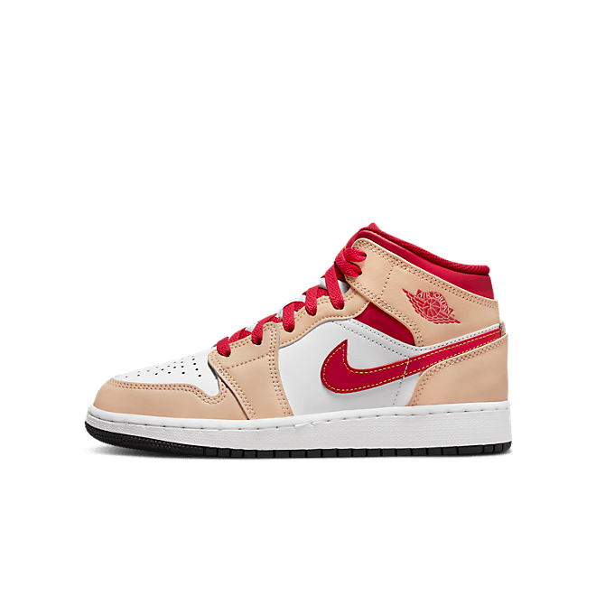 Air Jordan Air Jordan 1 Mid Beige Red (GS)