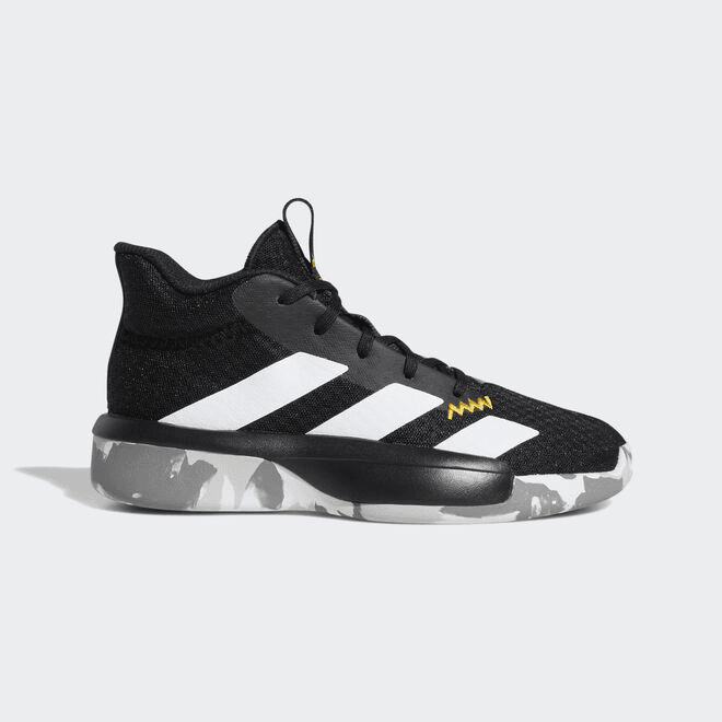 Kids adidas Pro Next 2019 J 'Black White Gold' Core Black/Cloud White/Active Gold Basketball 