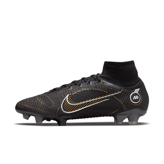 Nike Mercurial Superfly 8 FG Black Metallic Silver Gold