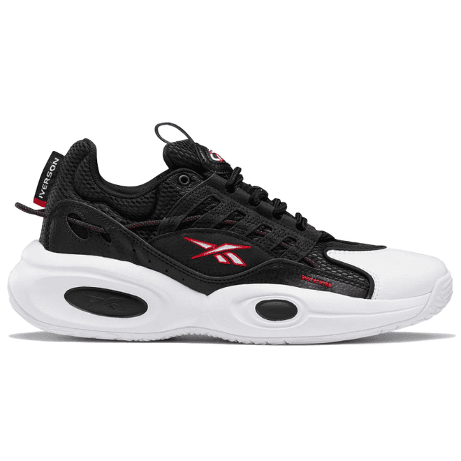 Reebok Solution Mid Black White Vector Red