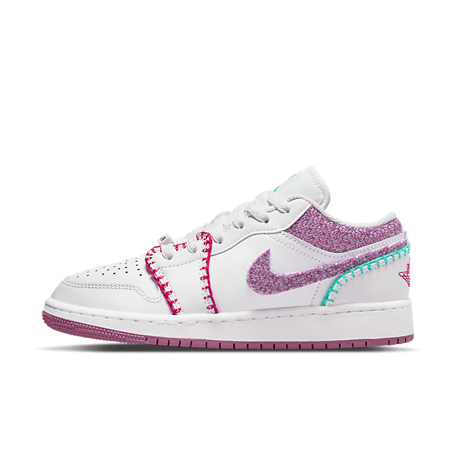 Jordan 1 Low White Light Bordeuax (GS)