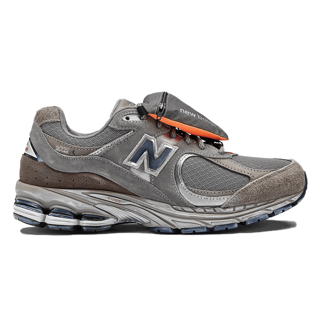 New Balance 2002R Grey Brown Pouch