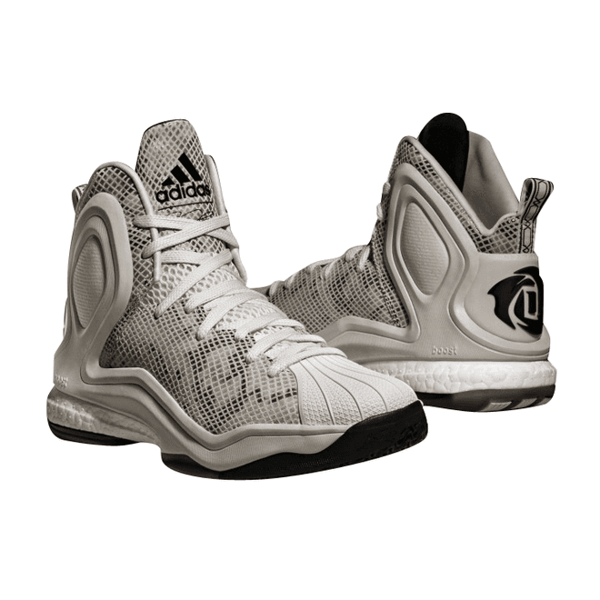 adidas D Rose 5 Boost White Tan Snakeskin