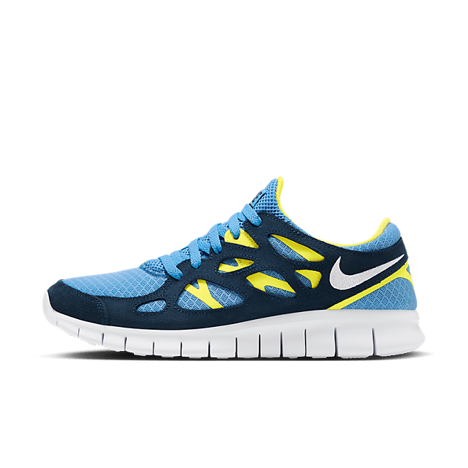 Nike Free Run 2 University Blue Navy Yellow Marathon Running 