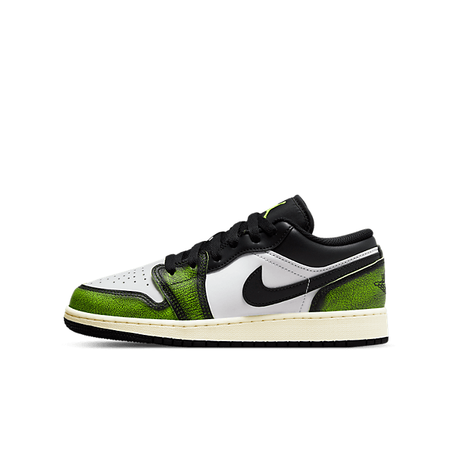 Air Jordan 1 Low Wear-Away GS 'Electric Green'