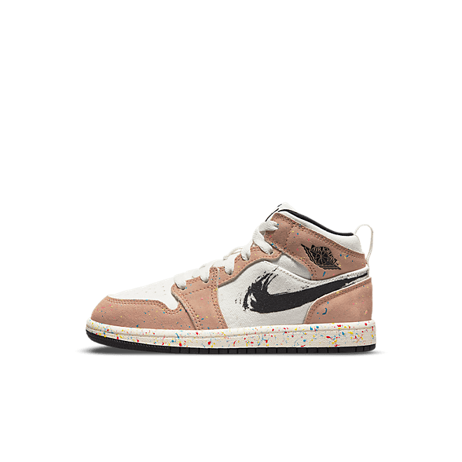 Air Jordan 1 Mid SE PS 'Brushstroke Paint Splatter'