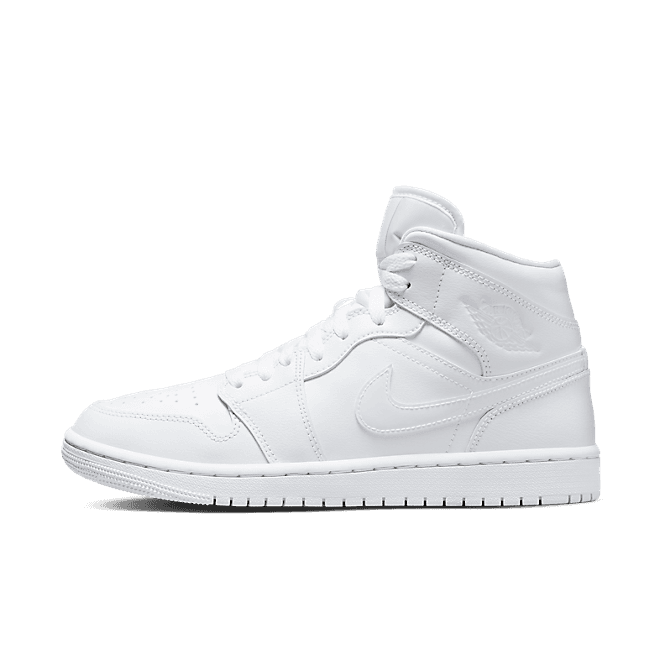 Air Jordan 1 Mid Triple White Retro Basketball 