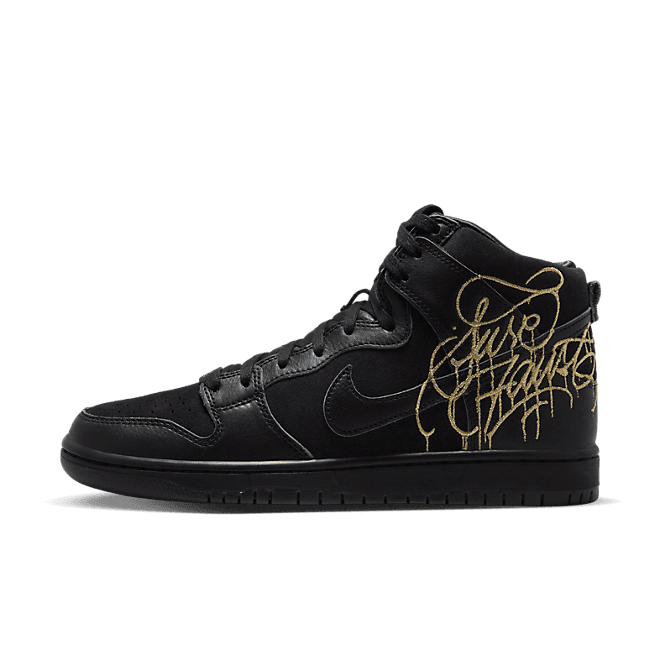 FAUST x Nike SB Dunk High 'Black and Metallic Gold'