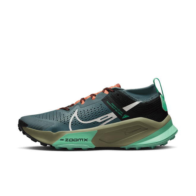 Nike ZoomX Zegama Trail Light Slate Grey Glow Green Bone Black