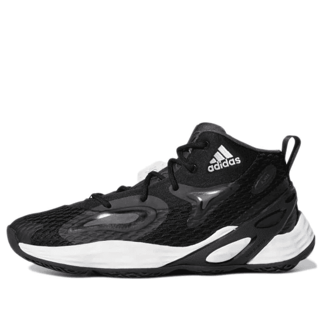 adidas Exhibit A Mid Black White Retro Basketball 