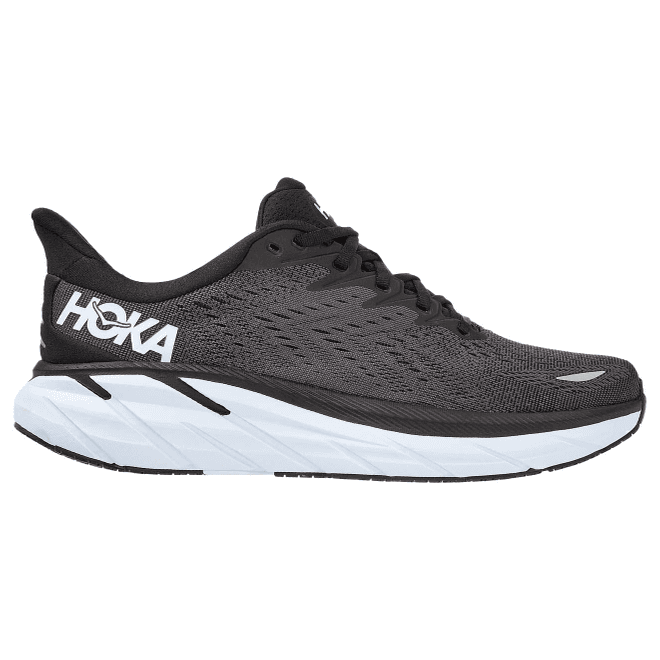 Hoka One One Clifton 8 Black White (Wide)