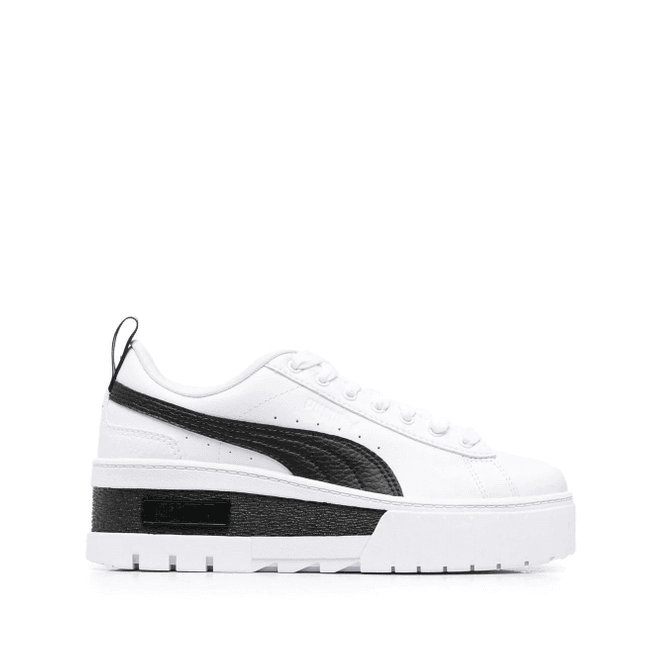 PUMA colour-block calf-leather trainers