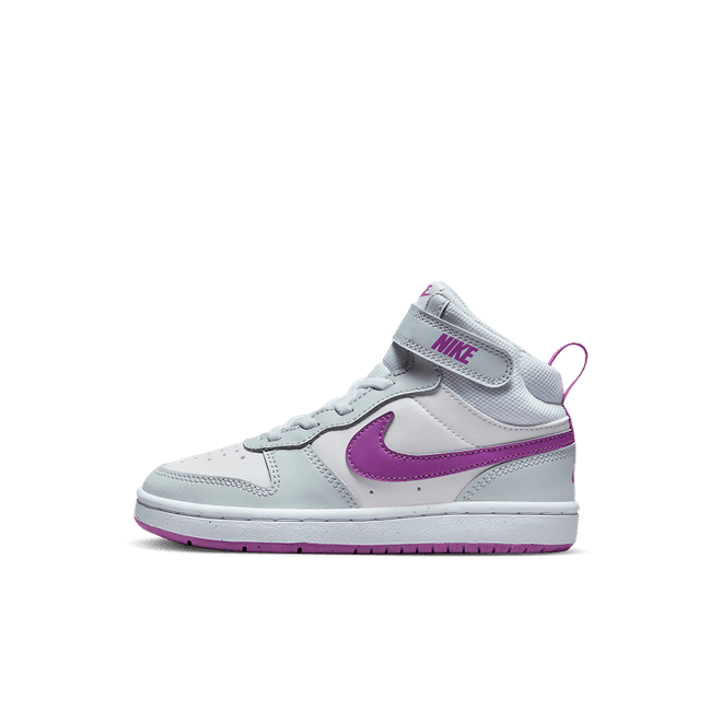 Nike Court Borough Mid 2 PS 'Pure Platinum Vivid Purple'