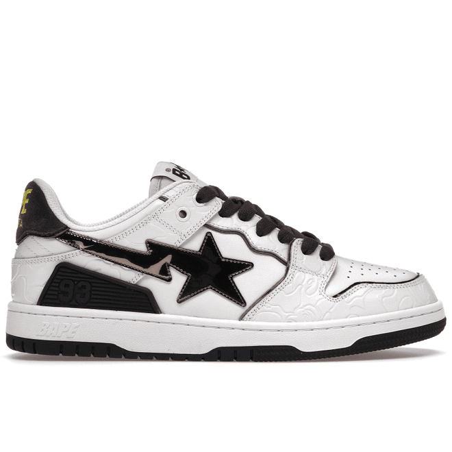 A Bathing Ape Bape SK8 Sta White Silver