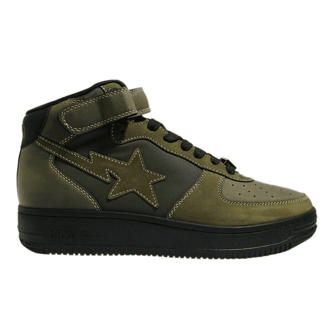 A Bathing Ape Bape Sta Mid Military Olive Green