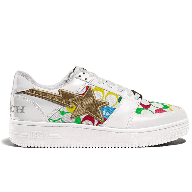 A Bathing Ape Bape Sta Low Coach White