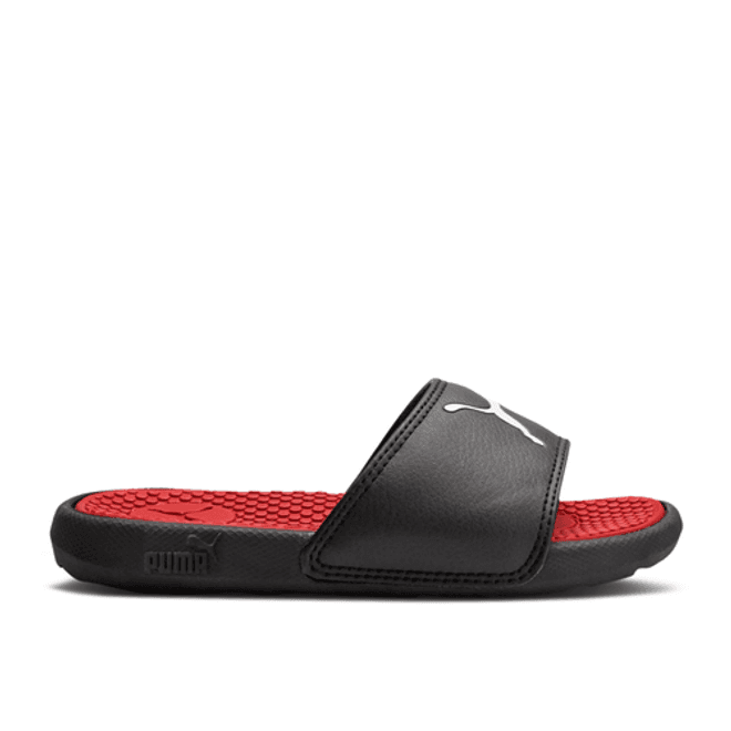 Puma Cool Cat Sport Slide Little Kid 'Black High Risk Red'