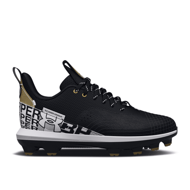 Under Armour Harper 7 Low TPU GS 'Black White Gold'