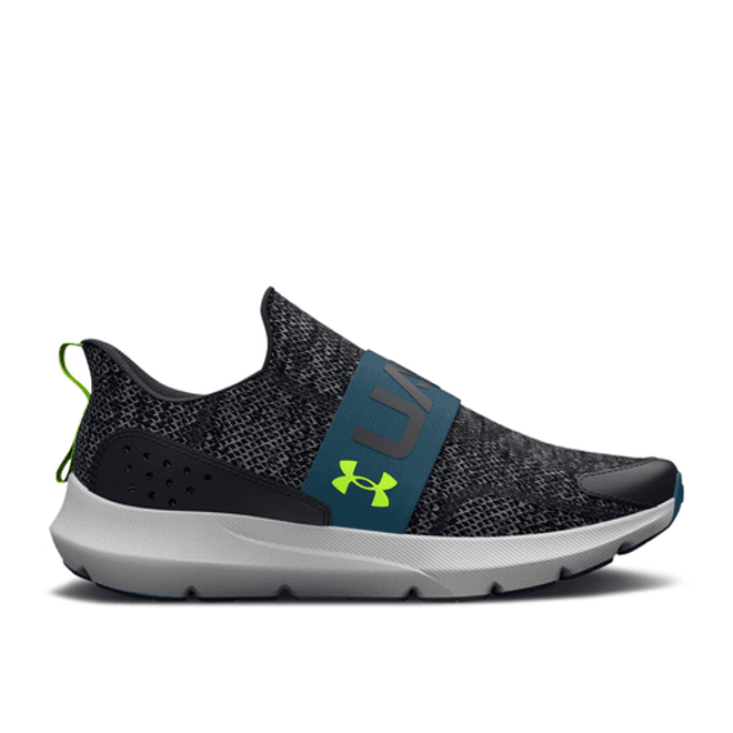 Under Armour Surge 3 Slip GS 'Black Static Blue Lime'