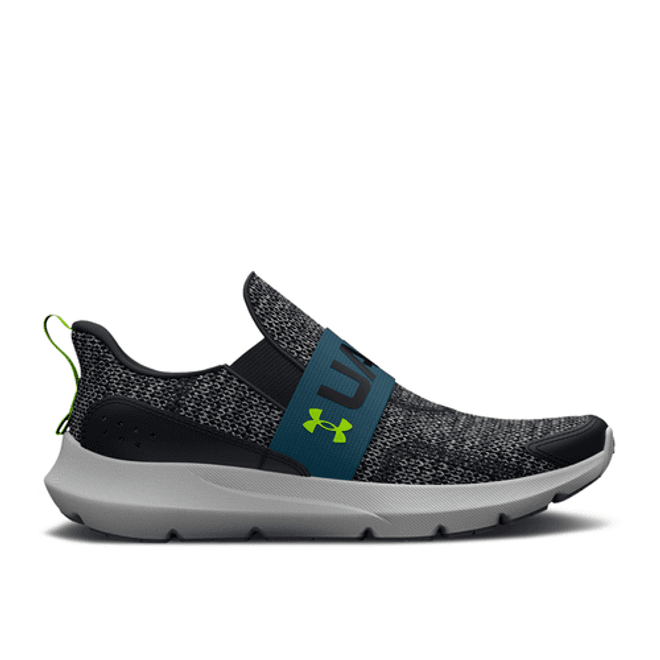 Under Armour Surge 3 Slip PS 'Black Static Blue Lime'