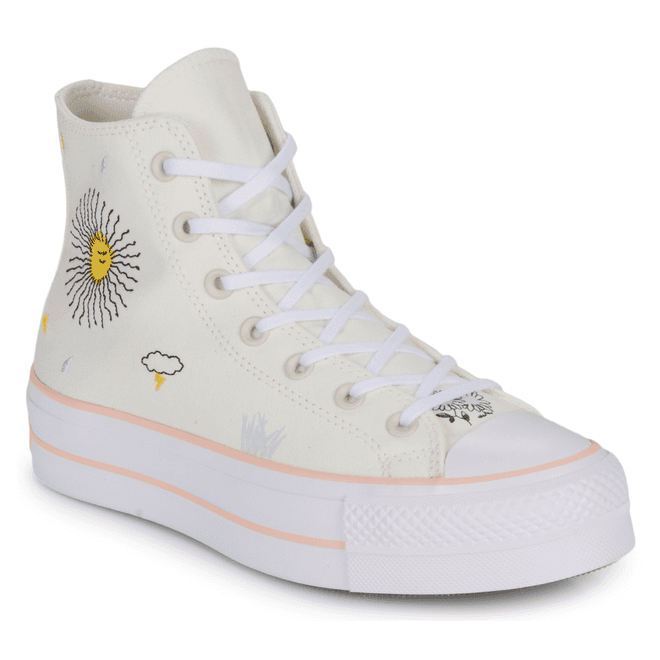 Converse CHUCK TAYLOR ALL STAR LIFT PLATFORM SUMMER FLORALS-EGRET/CHEEKY