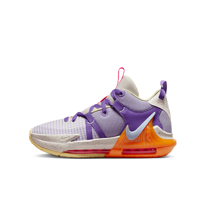 Nike LeBron Witness 7 GS 'Action Grape Vivid Orange'