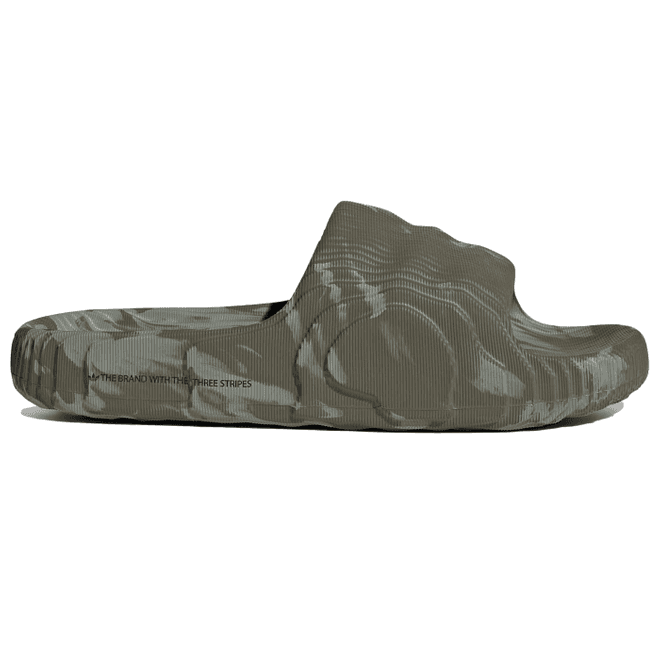 adidas Adilette 22 Slides Olive Strata Silver Green
