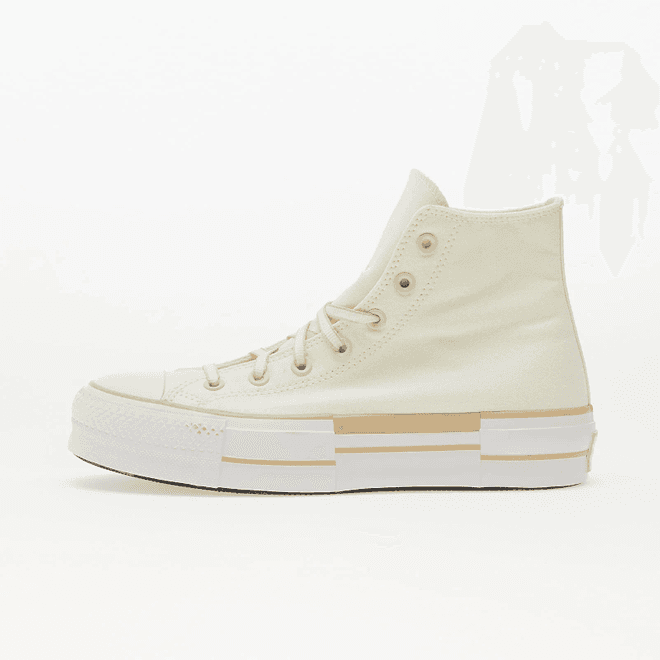 Converse Chuck Taylor All Star Lift Platform Outline Sketch Oat Milk/ Egret/ White