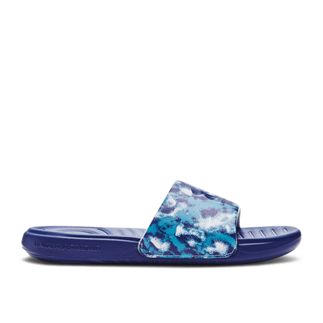 Under Armour Ansa Graphic Slide GS 'Sonar Blue Paint Smudge'