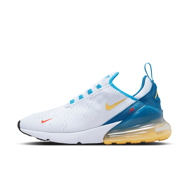 Nike Air Max 270 White Industrial Blue Citron Pulse