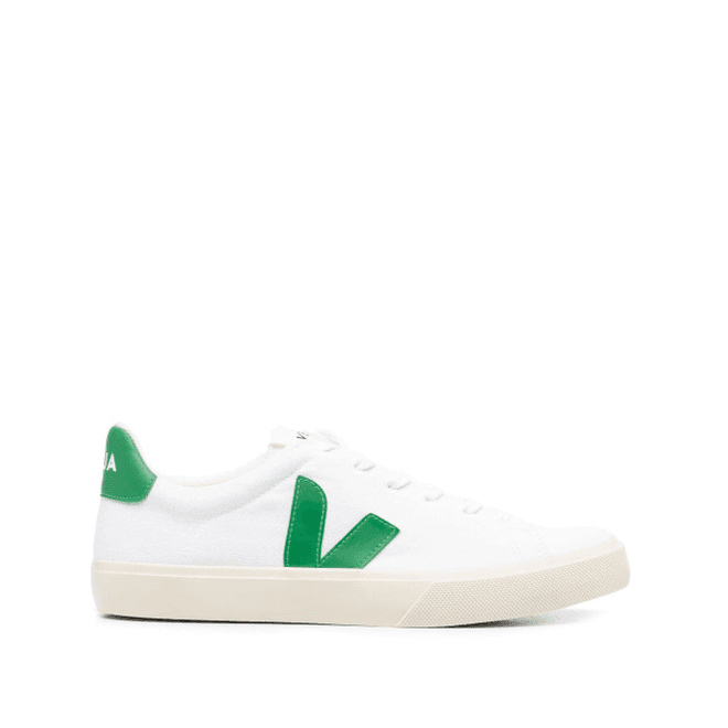 Veja Campo Canvas White/Emeraude