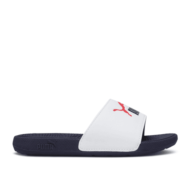 Puma Cool Cat 2.0 Slide Little Kid 'White Navy'