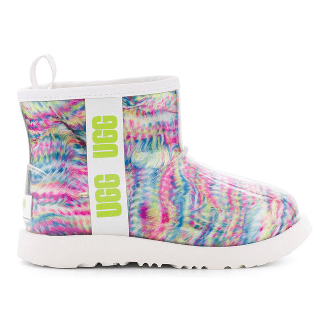 UGG Classic Clear Mini Pixelate Boot White (Kids)