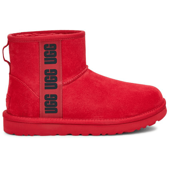 UGG Classic Mini Side Logo Boot Samba Red Black (Women's)