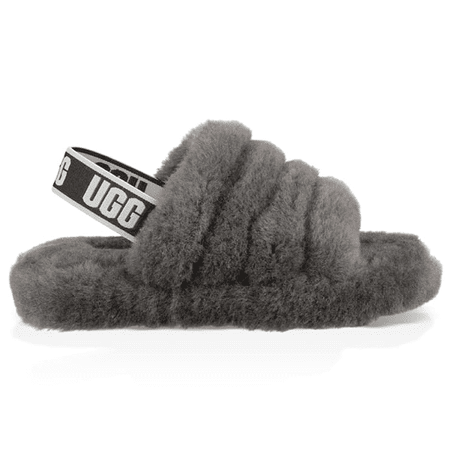 UGG Fluff Yeah Slide Charcoal (Kids)