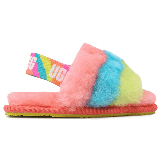 UGG Fluff Yeah Slide Peach Bliss Multi (Toddler)