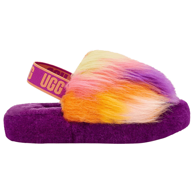 UGG Fluff Yeah Slide Tie Dye Berrylicious (Kids)